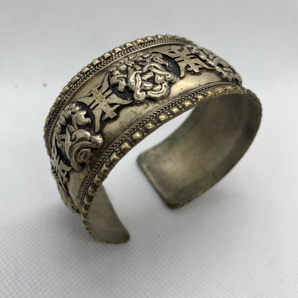 Silver Cuff Bracelet (Tibetan Tin or Sterling Silver